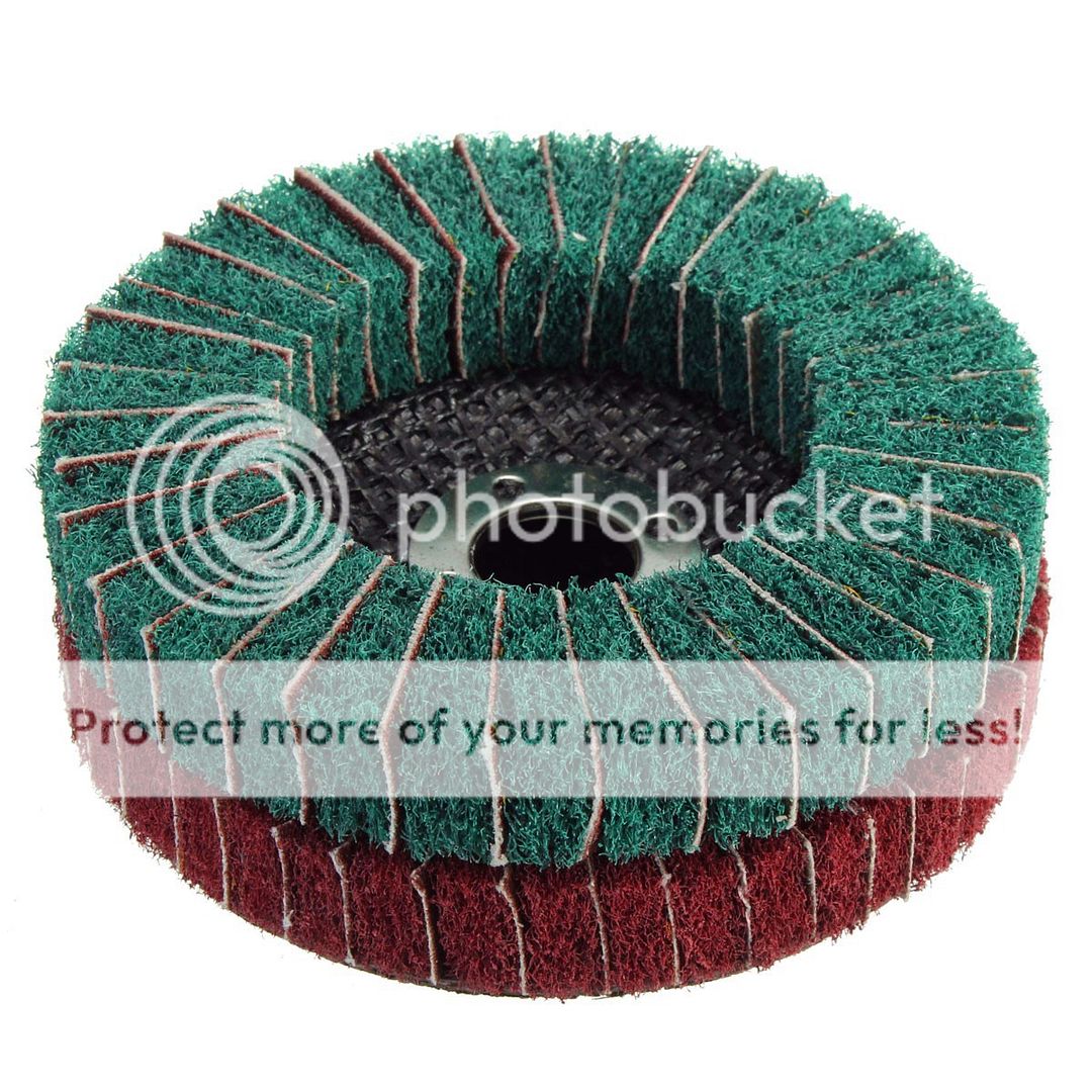 4" 100mm Nylon Fiber Flap Wheel Disc Abrasive Polishing Buffing Pad 120
